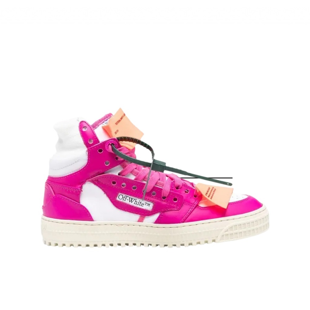 Off White Fuschia Sneakers